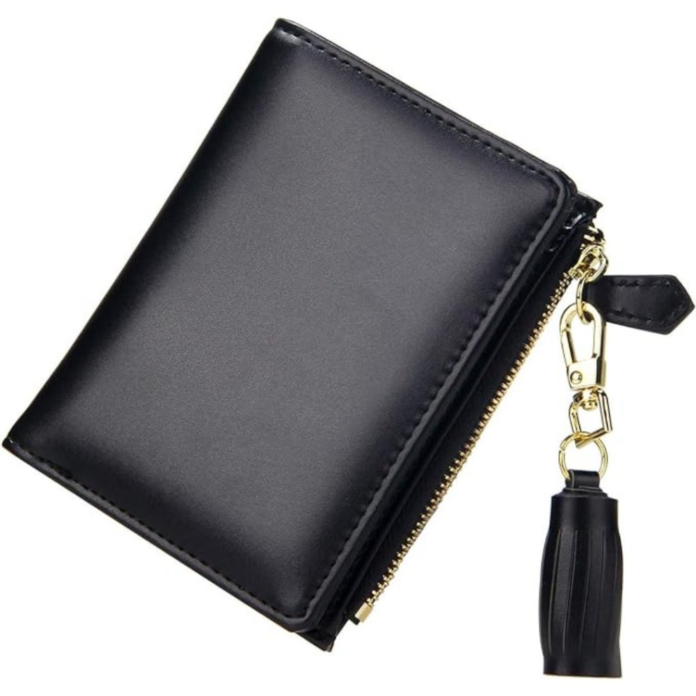 Small Wallet for Women Bifold Slim Coin Purse Zipper ID Card Holder